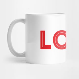 simple ,,love'' typography Mug